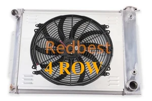 4 Row Radiator Shroud Fan FIT 67-69 68 Chevy Camaro Pontiac Firebird LS Eng Swap - Foto 1 di 13