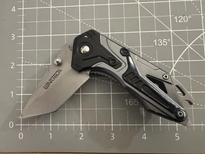 WARTECH PWT395BK Aluminum/Black Handle Folding Knife w/ Bottle Open & Breaker - Image 1 of 4