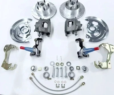 Pontiac GTO LeMans 1964-1972 conversión de freno de disco perforado 11" rotores + pinzas Foto 1 de 3