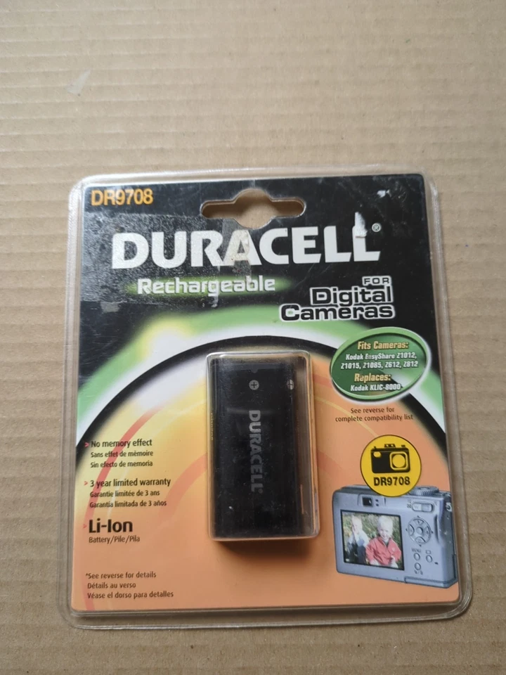 Duracell DR9708 Rechargeable Battery 600mAh  Digital Camera BRAND NEW SEALED NOS - Image 1 of 4