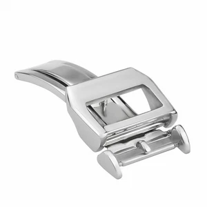 18MM DEPLOYMENT LEATHER BAND BUCKLE CLASP FOR IWC PILOT PORTUGUESE AQUATIMER - Picture 1 of 4