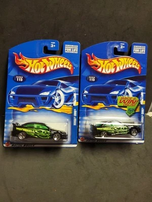 Lote de 2 variaciones de tarjetas Hotwheels Honda Civic #115 2002 Foto 1 de 2