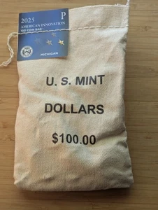 2025 P American Innovation $1 Coin Bag Michigan ($100 in coins) - Free Shipping! - Picture 1 of 1
