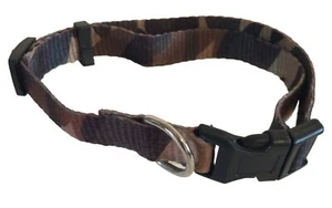 "Collar de perro ajustable con clip de nailon camuflaje pequeño hasta 14""" - Imagen 1 de 1