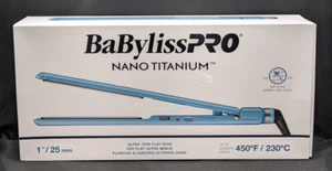 BaBylissPRO - Nano Titanio - Plancha Ultra Delgada - 1"/25 - 450F/230c - NUEVO EN CAJA - Imagen 1 de 13