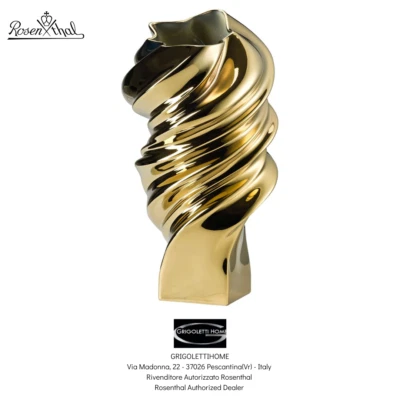 Rosenthal - Jarrón SQUALL 32 cm Color Dorado Titanizado - Minorista Foto 1 de 4
