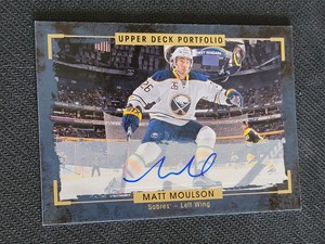 2015-16 UPPER DECK PORTFOLIO MATT MOULSON #87 AUTO AUTOGRAPH