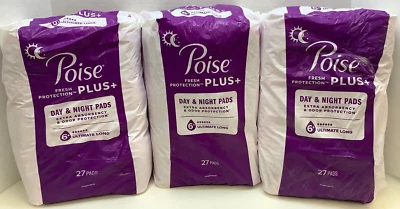 Almohadillas para incontinencia Poise día y noche para mujer, #6+, Ultimate Long, 81 almohadillas Foto 1 de 3