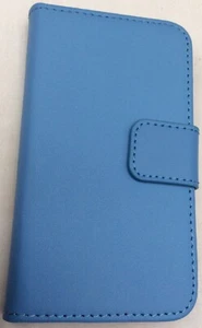 BRAND NEW SAMSUNG ACE3 Case Cover Wallet Blue Leather Protects Phone Smart Neat - Picture 1 of 9