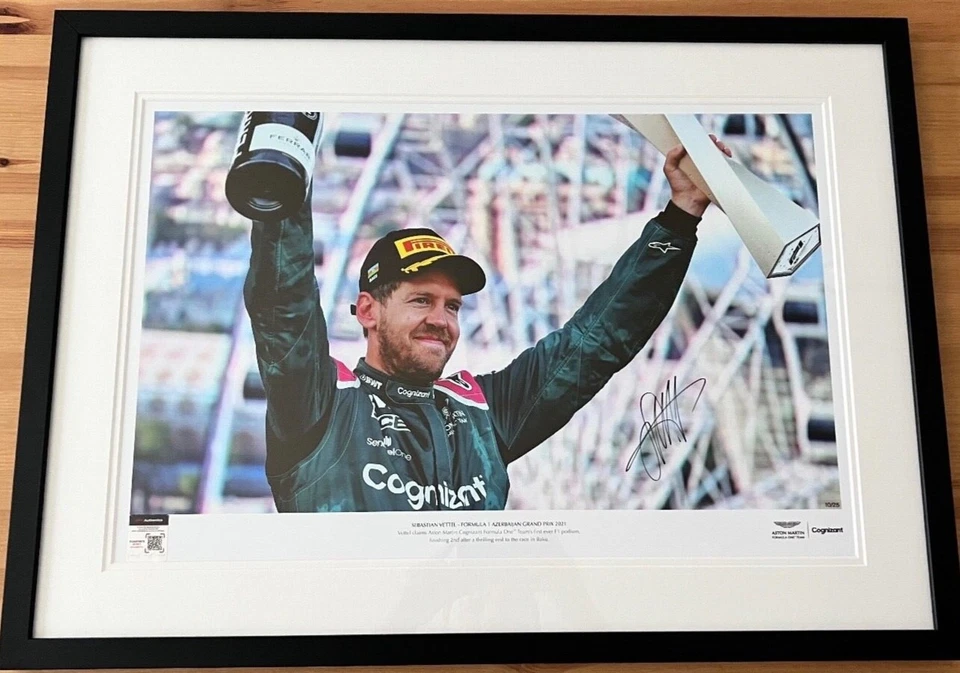 Sebastian Vettel Baku 2021 Signed Photo F1 Authentics - Image 1 of 1
