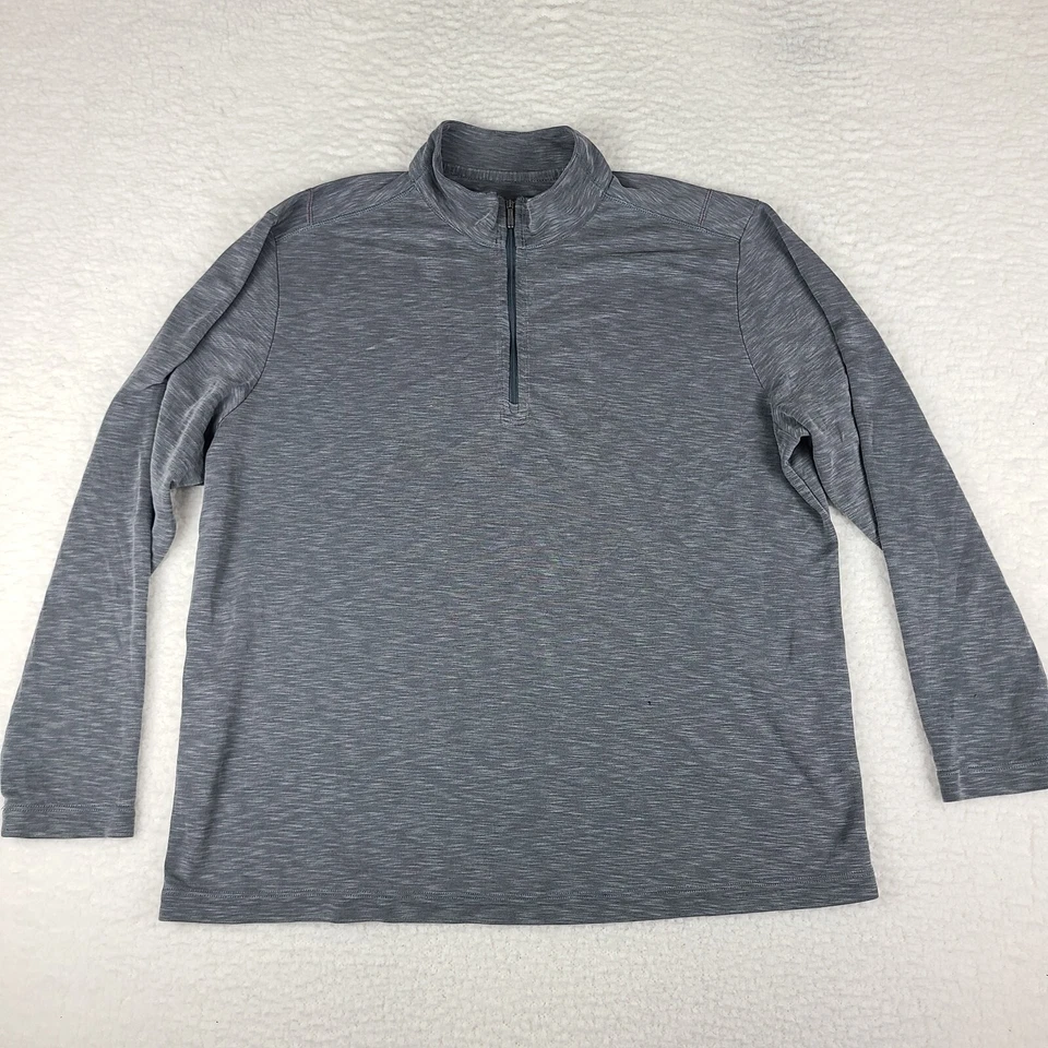 Tommy Bahama Sweater Mens 2XL XXL Dark Gray Quarter Zip Sweatshirt Modal - Image 1 of 4