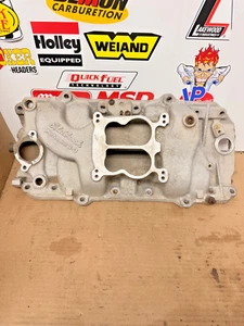 EDELBROCK PERFORMER 2.0 BBC CHEVY 396-454 OVAL PORT INTAKE MANIFOLD STREET 3761 - Bild 1 von 12