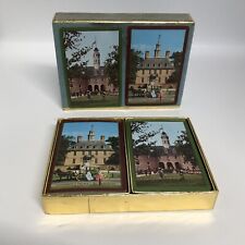 Vintage CONGRESS Playing Cards Williamsburg Capitol Governors Palace w/Box