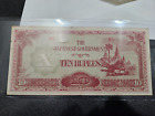 Burma 10 Rupees ND 1942-44 Circulated XF Paper Money Currency Banknote