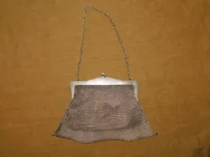 Argento Borsa con Catena Borsetta da Sera Operntasche Fatto 935 Argento,935 233g - Bild 1 von 8