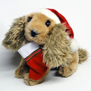 America Wego Cocker Spaniel Dog Plush Sitting Christmas Stocking Hat Vintage 12" - Picture 1 of 10