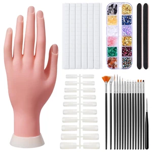 Practice Hand for Acrylic Nails,Nail Mannequin Hands for Nails Practice,Fake Nai - Picture 1 of 12