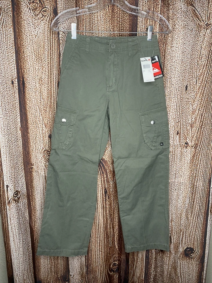 Pantalones cargo QuikSilver para niños talla 24 verde militar nuevos con etiquetas Foto 1 de 4