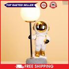 Resin Astronaut Moon Desk Lamp USB Plug-in Lighting Ornaments Kid Gift (White) U