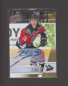 2017-18 Upper Deck CHL Autographs #99 Kole Lind - Picture 1 of 1