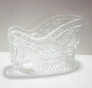 Plato de caramelo de trineo 24 % cristal de plomo corte trineo patrón de remolino vintage - Imagen 1 de 7