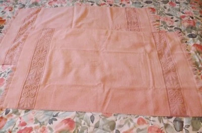 Toallas de baño vintage años 60 mediados de siglo MCM rosa polvoriento 100 % algodón Foto 1 de 4