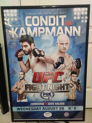 Póster UFC Fight Night 27 firmado 20+ Kampmann VS estado autografiado # 112/125 Foto 1 de 4