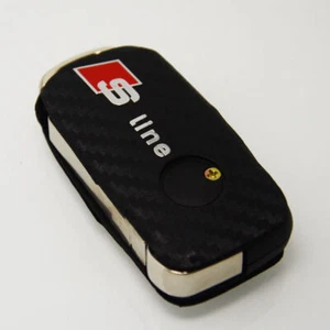 2Ps S Line Key Fob Badge Thin Vehicle Alloy Emblem Sticker Style Size S UK STOCK - Picture 1 of 7