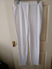 essentials trousers size 18 white ribbed stretchy 34in waist