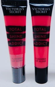 2 VICTORIA'S SECRET LOVE BERRY TOTAL SHINE ADDICT FLAVORED LIP GLOSS SEALED NEW - Picture 1 of 12