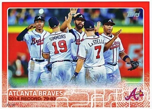 2015 Topps Atlanta Braves Red 5x7 Complete 26 Card Team Set All #d (05/10) - Picture 1 of 2