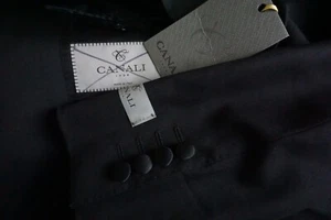 Canali 1934 CURRENT Silver Label One Button Peak Lapel 2 Pc Tuxedo Sz 48L NEW - Picture 1 of 12