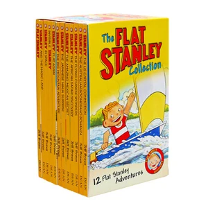 The Flat Stanley Adventure 12 Book Collection Box Set By Jeff Brown -Age 6-10-PB - Picture 1 of 4
