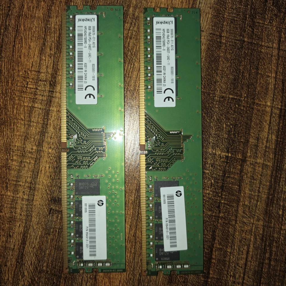 Kingston 16 GB (2x8 GB) PC4-2400T DDR4 - De HP Foto 1 de 2