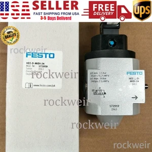 US FREE TAX Nuevo FESTO HEE-D-MIDI-24 172959 Válvula de encendido/apagado - Imagen 1 de 6
