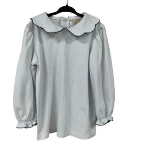 The Beaufort Bonnet Company Bow Embroidered Long Sleeve Top Girls 7 AS IS - Picture 1 of 6