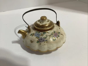 Rare Antique Japanese SATSUMA 2” Miniature Teapot / Sake Pot, Signed 1930’s - Picture 1 of 11