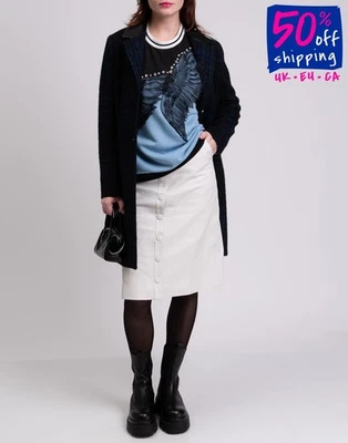 RRP€522 BRERAS MILANO Coat IT42 US6 UK10 M Mohair Alpaca & Wool Blend Tartan - Image 1 of 4