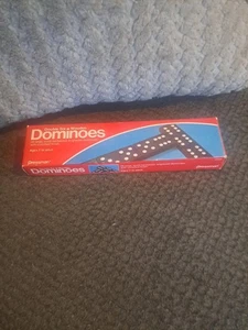 De colección 1986 Pressman Double Six dominó de madera 28 unidades en caja original completa  - Imagen 1 de 13