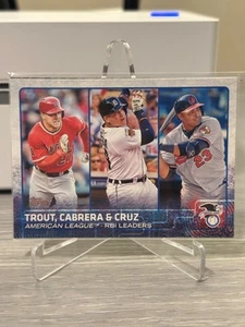 2015 Topps League Leaders - Mike Trout, Miguel Cabrera, Nelson Cruz - Picture 1 of 1