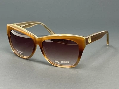 Harley Davidson HDK838 AMB-34 Amber 58 mm Cat Eye Plastic Women's Sunglasses - Image 1 of 4