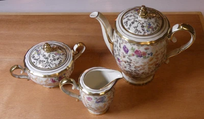 RW Rudolf Wächter Bavaria FEINSILBER Kaffeekanne, Milchkännchen, Zuckerdose *TOP - Bild 1 von 4