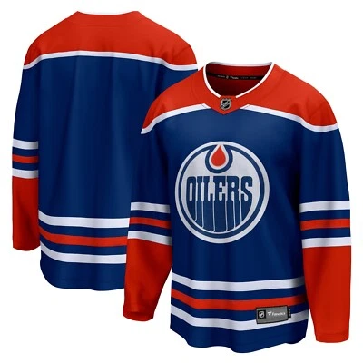 NHL Trikot Jersey Edmonton Oilers Breakaway Fanatics Eishockey Alternate blau