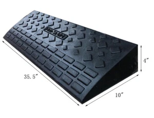 TECHTONGDA Industrial Heavy Duty 4'' Rubber Curb Loading Dock Car Ramp - Picture 1 of 4