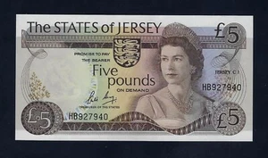 JERSEY 5 POUNDS 1976 - 1988 P-12a UNC - Picture 1 of 2