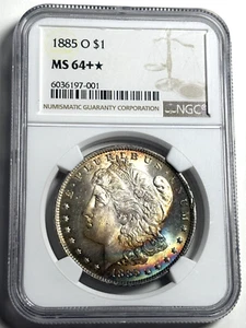 1885 O Godzilla Toned Morgan $๐๐NGC MS 64 + Plus & Star ๐๐Blazing Coin๐๐ - Picture 1 of 10