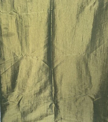 Vintage Iridescent Green Faux Silk  - Image 1 of 4