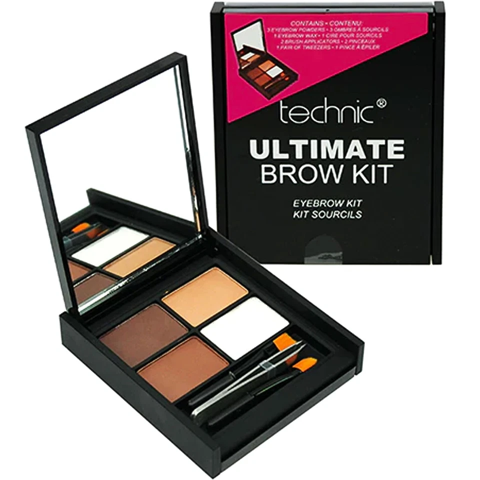 TECHNIC Ultimate Brow Kit Eyebrow Powder Wax With Brow Definer Brush *NEW* - Image 1 of 2