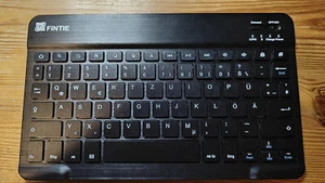 Bluetooth Tastatur kabellos Wireless Keyboard für PC Handy Tablet QWERTZ Layout - Bild 1 von 1