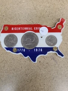 1776 bicentennial coins set In USA Map Display Case Rare - Picture 1 of 2